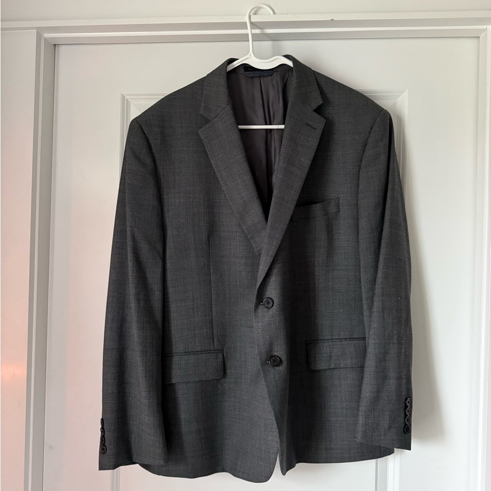 Lauren Ralph Lauren Gray Wool Blazer 46S Mens Classic 2 Button Suit Jacket